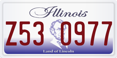 IL license plate Z530977