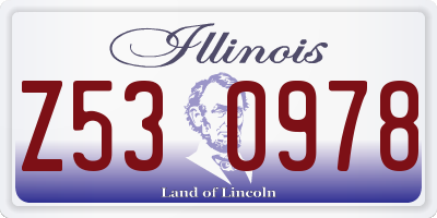 IL license plate Z530978