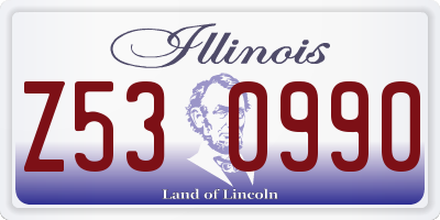 IL license plate Z530990