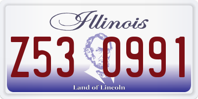 IL license plate Z530991