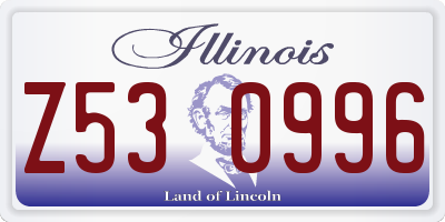 IL license plate Z530996