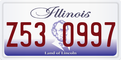 IL license plate Z530997