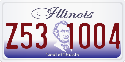 IL license plate Z531004