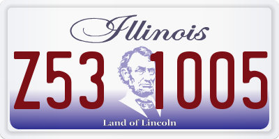 IL license plate Z531005