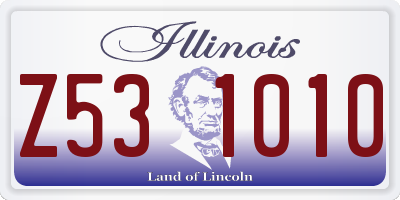 IL license plate Z531010