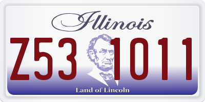IL license plate Z531011