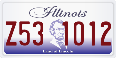 IL license plate Z531012