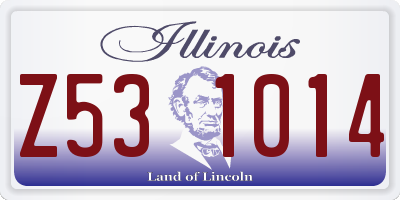 IL license plate Z531014