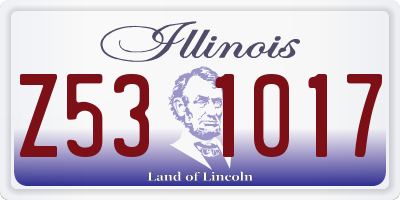 IL license plate Z531017
