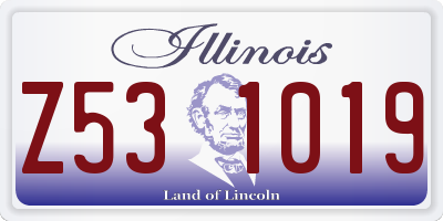 IL license plate Z531019