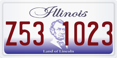 IL license plate Z531023