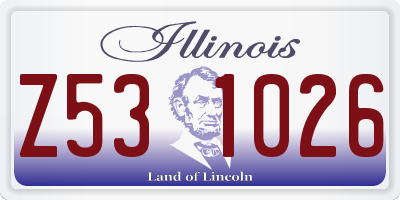 IL license plate Z531026