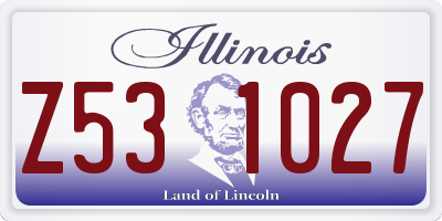 IL license plate Z531027