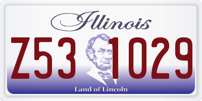 IL license plate Z531029