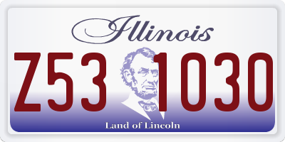 IL license plate Z531030