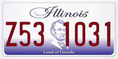 IL license plate Z531031