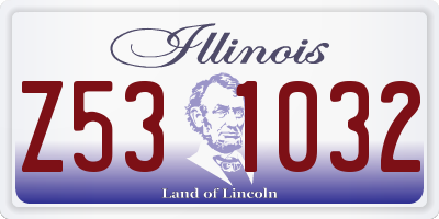 IL license plate Z531032