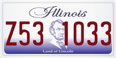 IL license plate Z531033