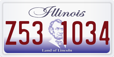 IL license plate Z531034