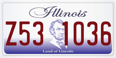 IL license plate Z531036