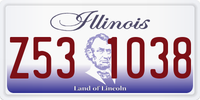 IL license plate Z531038