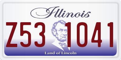 IL license plate Z531041