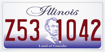 IL license plate Z531042