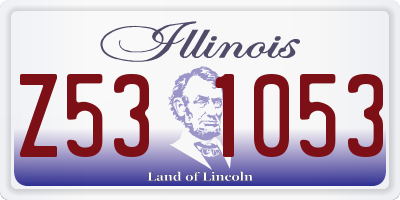 IL license plate Z531053