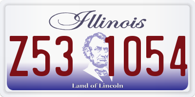 IL license plate Z531054