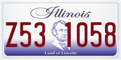 IL license plate Z531058