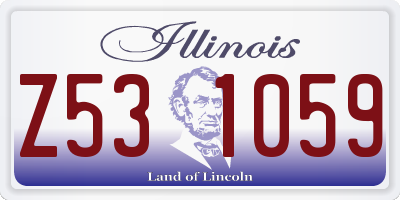 IL license plate Z531059
