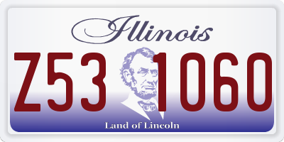 IL license plate Z531060
