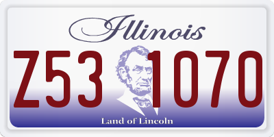 IL license plate Z531070