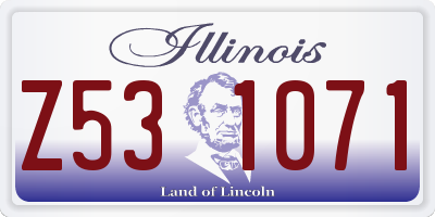 IL license plate Z531071