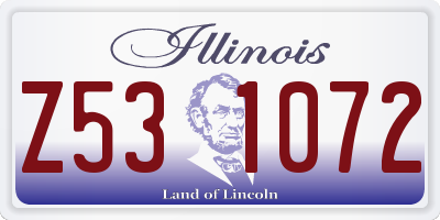 IL license plate Z531072