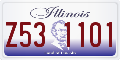 IL license plate Z531101