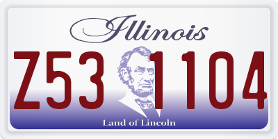 IL license plate Z531104