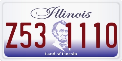 IL license plate Z531110