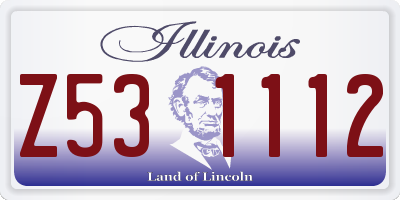 IL license plate Z531112