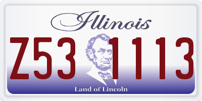 IL license plate Z531113