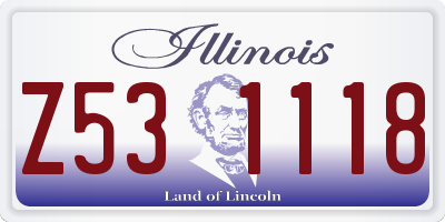 IL license plate Z531118