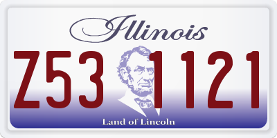 IL license plate Z531121