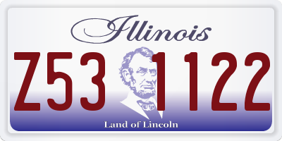 IL license plate Z531122