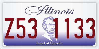 IL license plate Z531133
