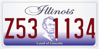 IL license plate Z531134