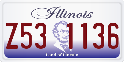 IL license plate Z531136