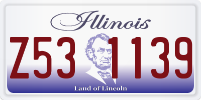 IL license plate Z531139