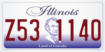 IL license plate Z531140