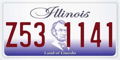 IL license plate Z531141