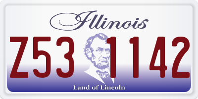 IL license plate Z531142
